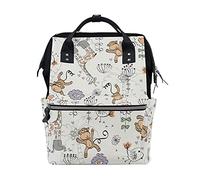 Singe Girafe Sac à Langer Sac à Dos Grande Capacité Multifonction Sac à Couches pour Voyage Maman Femme Papa