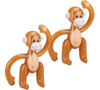 Singe Gonflable, Lot de 2, Accessoire décoratif, Anniversaire, Carnaval, Animal Piscine, pour l¿été, Marron