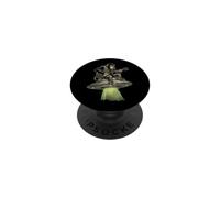 Singe Guitariste sur Soucoupe Volante Design Vintage Rock PopSockets PopGrip Adhésif