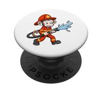 Singe héroïque Service de Sauvetage Pompier PopSockets PopGrip Adhésif