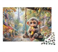Singe in Paris Puzzle De 1000 Pièces Puzzle hautement jouable Puzzles Classiques pour Enfants Et Adultes 70x50cm/1000pcs