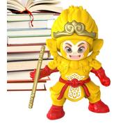 singe - Jouet de singe - Décoration amusante - Figurine de moines qui changent de visage - Pour et adultes - Statue de bureau décorative pour étagère d'exposition, armoire