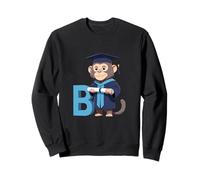 Singe Lettre B Motif Académique Sweatshirt