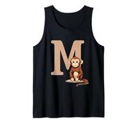 Singe Lettre M Design Alphabet Animal Débardeur