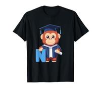 Singe Lettre N Alphabet avec Toque T-Shirt