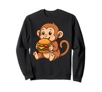 Singe Mangeant Un Hamburger Sweatshirt