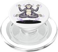 Singe Méditant Quatre Bras Yoga Zen Drôle PopSockets PopGrip pour MagSafe