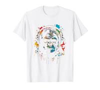 Singe Monkey DJ Casque & Lunettes de Soleil Fête Gorille Mus T-Shirt, Homme, Blanc, M