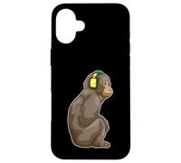 Singe Musicien Écouteurs Musique Coque pour iPhone 16 Plus