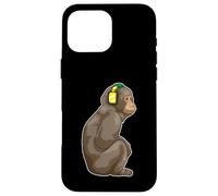 Singe Musicien Écouteurs Musique Coque pour iPhone 16 Pro Max