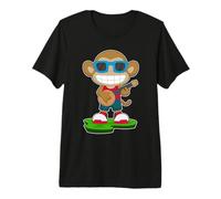 Singe Musicien Guitare Musique T-Shirt Haut de Gamme