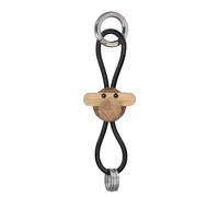 Singe porte-clés métal argenté avec cuir noir Kay Bojesen - 5709513398066