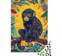 Singe Puzzle 1000 Pièces Adultes Animaux Puzzles 1000 Pièce Durable Jeux De Puzzle Décor À La Maison 1000pcs (75x50cm)