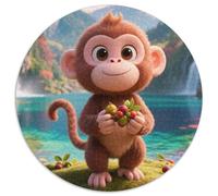 Singe Puzzle 1000 Pieces Cadeau Unique Animaux Jeu Éduchatif Challenge Toy À De Qualité Supérieure Peinture Art pour Adultes Enfants 1000pcs (67.5x67.5cm)