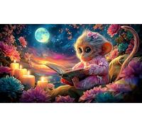 Singe Puzzle 1000 pièces Cadeau Unique Jeu éduchatif défi Jouet de qualité supérieure Peinture Art pour Adultes et Enfants 38x52cm/1000pcs