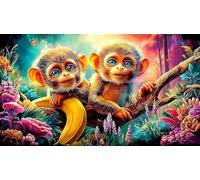 Singe Puzzle 1000 pièces Educa Cadeau Unique De l'art Décoration Jeu éducatif Challenge Toy pour Adultes et Enfants à partir de 14 Ans 75x50cm/1000pcs