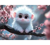 Singe Puzzle 300 Pieces Adultes Fleur Puzzles Classiques Panorama Bois Difficile Impossible Geant Jigsaw Jeu éducatif Défi Jouet pour Enfants et Adulte dès 14 Ans Cadeau Homme Femme Boxed P-828