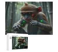 Singe Puzzle 300 Pièces Relaxant 3D Edificio du Paysage Divertissement pour Adultes Et Enfants Challenge 3D Décoration Moderne Cadeau De Famille 300 PCS