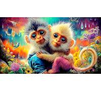 Singe Puzzle de 1000 pièces pour Adultes Jeux éducatifs Classiques pour la Famille 38x52cm/1000pcs