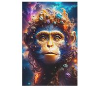 Singe - Puzzle en Bois Adulte 1000 P - Challenge Puzzles - Adultes Et Enfants À Partir De 12 Ans （78×53cm）