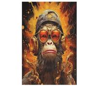 Singe Puzzle Enfants 1000pcs, Puzzles en Bois- Kit Bricolage Relax Jeux pour Adolescents Et Adultes Cadeaux （78×53cm）