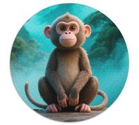 Singe Puzzles 1000 Pièces Cadeau Unique Animaux Jeu Éduchatif Challenge Toy À De Qualité Supérieure Peinture Art pour Adultes Et Enfants À Partir De 12 Ans 1000pcs (67.5x67.5cm)