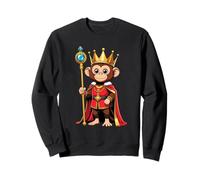 Singe Roi Illustration Royale Sweatshirt