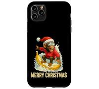Singe Skieur drôle Tenue d'hiver et de Noël Coque pour iPhone 11 Pro Max