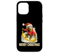 Singe Skieur drôle Tenue d'hiver et de Noël Coque pour iPhone 12/12 Pro