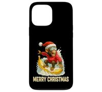 Singe Skieur drôle Tenue d'hiver et de Noël Coque pour iPhone 13 Pro Max