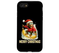 Singe Skieur drôle Tenue d'hiver et de Noël Coque pour iPhone SE (2020) / 7/8