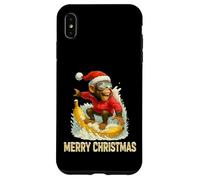Singe Skieur drôle Tenue d'hiver et de Noël Coque pour iPhone XS Max