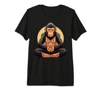 Singe Yoga/Yogi Singe T-Shirt Haut de Gamme