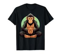 Singe Yoga/Yogi T-Shirt Graphique avec Valeur