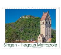 Singen - Hegaus Metropole (Wandkalender 2026 DIN A4 quer), CALVENDO Monatskalender: Singen - pulsierende Stadt am Fuße des Berges Hohentwiel