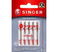 SINGER 04735 Lot de 5 aiguilles pour machine à coudre 80/12