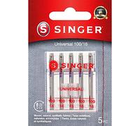 SINGER 04741 Aiguilles pour Machine à Coudre, Acier, 110/18-5, 4-Count, Set de 5 Pièces