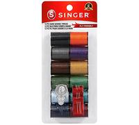 SINGER 60641 Lot de 12 petites bobines de fil à coudre en polyester Couleurs assorties