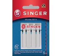 Singer Aiguilles à coudre MICROTEX 90/14 pour matériaux fins - 5 aiguilles
