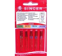 Singer Aiguilles à machine, 10 points, taille 9, 11, 14, 16 Pkg