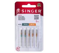 SINGER Aiguilles pour machine à coudre extensible - Taille 70/10, 80/12 - Lot de 5
