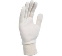 Singer - Gant coton interlock écru - Version lourde - Poignet tricot - Ambidextre - Taille 8 - JE300F