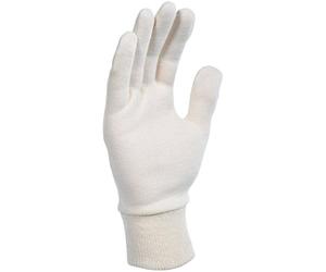 Singer - Gant coton interlock écru - Version lourde - Poignet tricot - Ambidextre - Taille 8 - JE300F