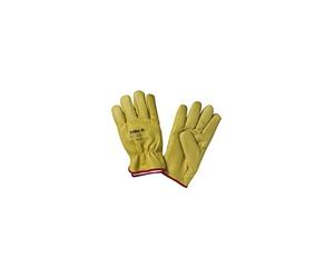 Singer - Gants tout fleur bovin jaune fourré acrylique 56GYPA - Couleur : Jaune - Taille : 11