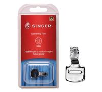 SINGER | Gathering Presser Foot for Low-Shank Sewing Machines, Simutaneously Trims & Hems Edges, Zig-Zag and Over-Edge Stitches - Sewing Made Easy