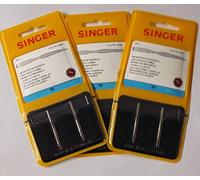 Singer Hemstitch Lot de 2 aiguilles pour machine à coudre Taille 90/14
