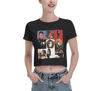 Singer Jan%et Fuite Nombril T-Shirt T-Shirts Femmes nouveauté T-Shirt Vintage Graphique Rock Musique t-Shirts rétro été à Manches Courtes Concert Chemise Hauts Cadeau Small