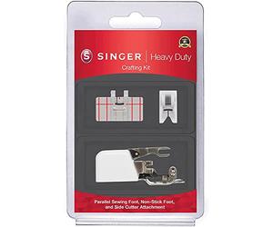Singer Kit de Pieds presseurs Robustes | Comprend Un Cutter latéral, Une Couture parallèle et des Pieds presseurs Anti-adhésifs | Idéal pour Couper, ourler et Coutures décoratives