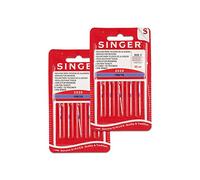 Singer Lot de 2 paquets d'aiguilles 806R 2020 100/16 tissus en coton pour machines à coudre 130/705 H