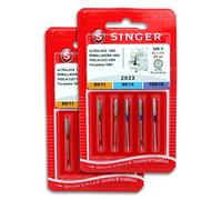 Singer Lot de 2 paquets d'aiguilles Overlock 2022 500R ELx705 pour machine à coudre surjeteuse 14SH